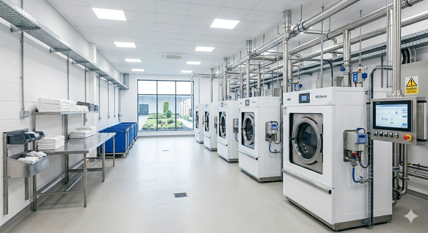 Healthcare laundry installation