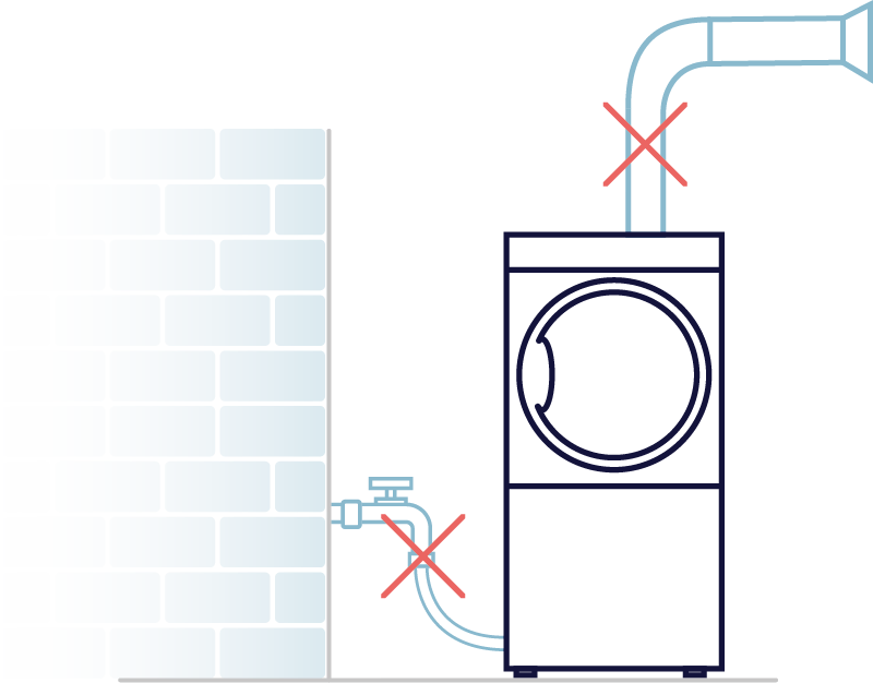 No exhaust duct or water cooling connection required