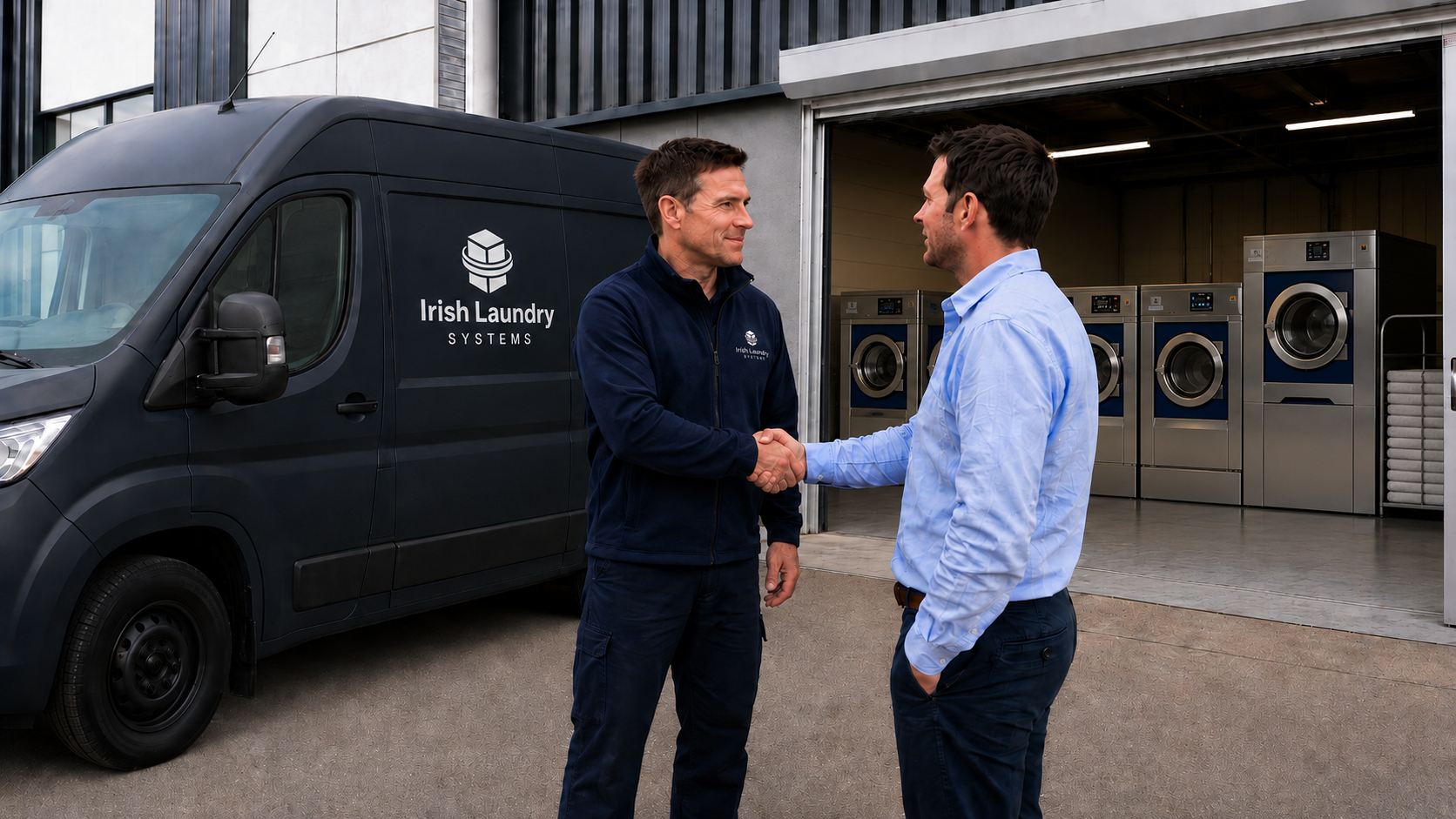 Commercial laundry equipment supplied and installed by Irish Laundry Systems