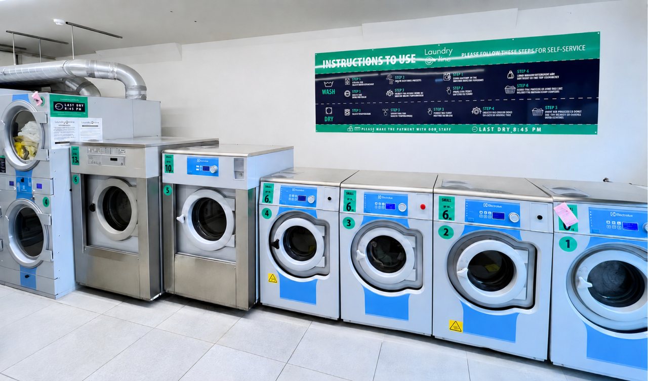 Laundry Online Dublin store as a temporary processing route while on-site equipment is down